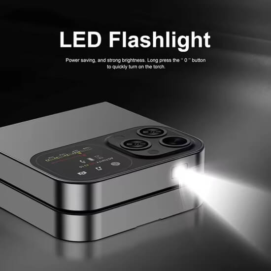 Petit Téléphone Portable Pliable F15 Mini - Camera arrière - 2.8'' – 1300mah - FLIP MOBILE - TORCHE - 13 MOIS DE GARANTIE – Image 5