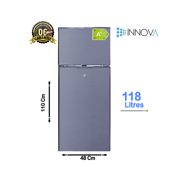 Réfrigérateur double battants Innova 118L - Vue d'ensemble.