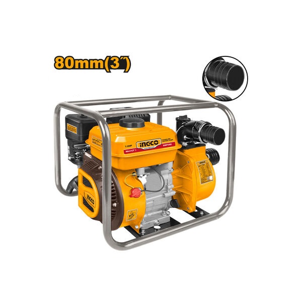 Pompe à Eau 3.6 L Essence – 80 MM 3″ 8.3 HP – INGCO -GWP302 – 06 mois de Garantie