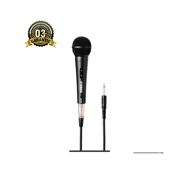 Image du micro Yamaha DM105 vu de face avec câble XLR connecté