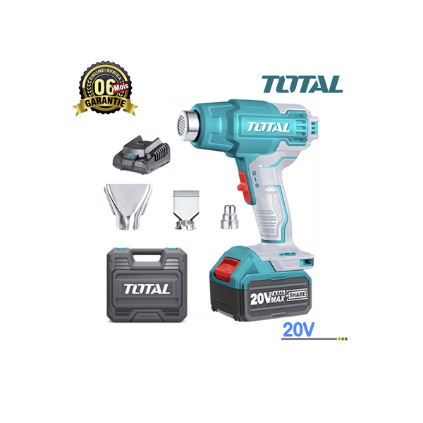 Combo TOTAL TOSLI230705 : décapeur thermique 20V et outil multifonction sans fil, pack complet pour bricolage