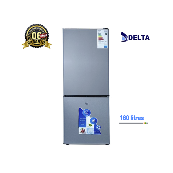 Réfrigérateur Delta DRF210 en vue frontale avec porte fermée