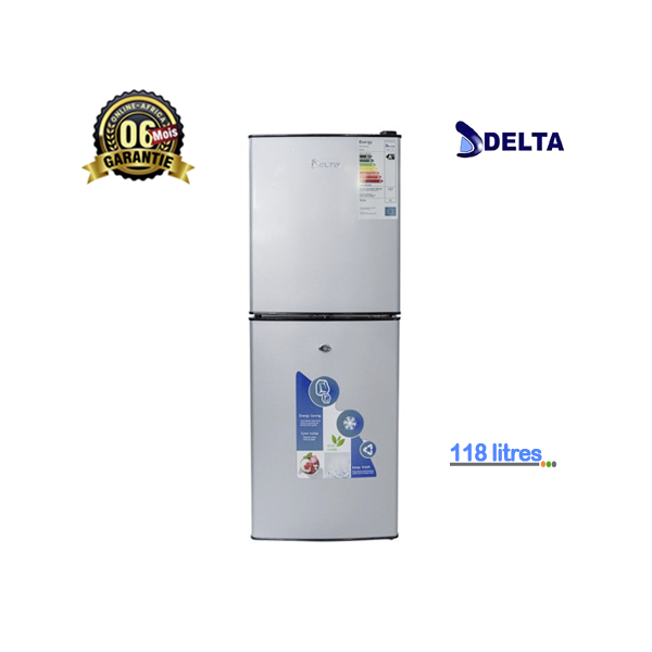 Vue avant du réfrigérateur combiné Delta 118L DRF-175