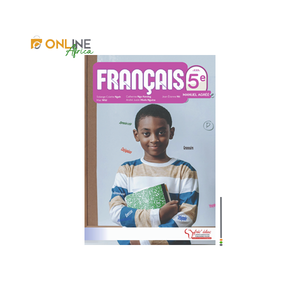 Couverture du manuel de Français 5ᵉ - Africa Education avec illustrations scolaires africaines