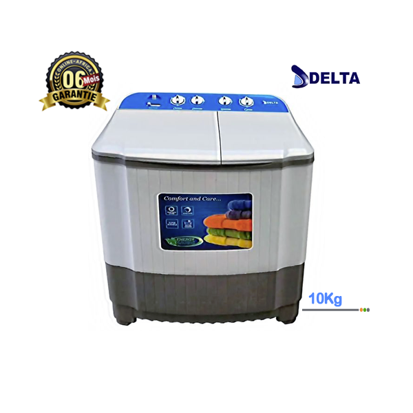 Machine à laver Delta DL – WM 1001 vue de face, chargement frontal