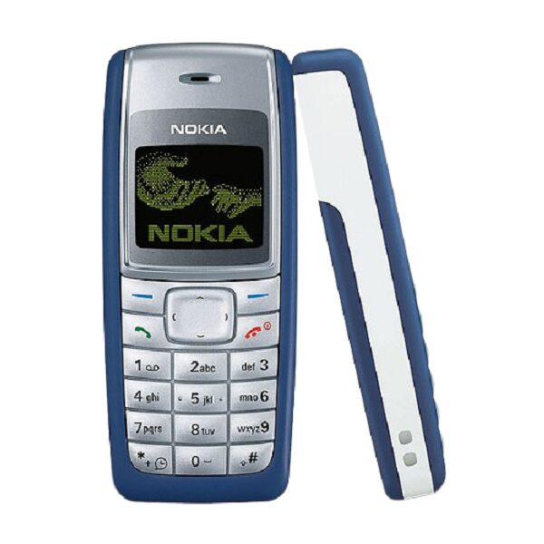 Vue latérale du Nokia 1110 montrant sa finesse