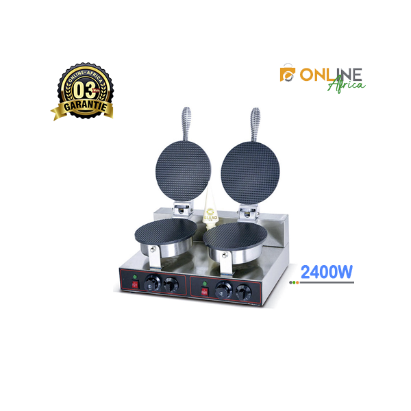 Machine à cornet 2 foyers SZ-XG-2 en inox