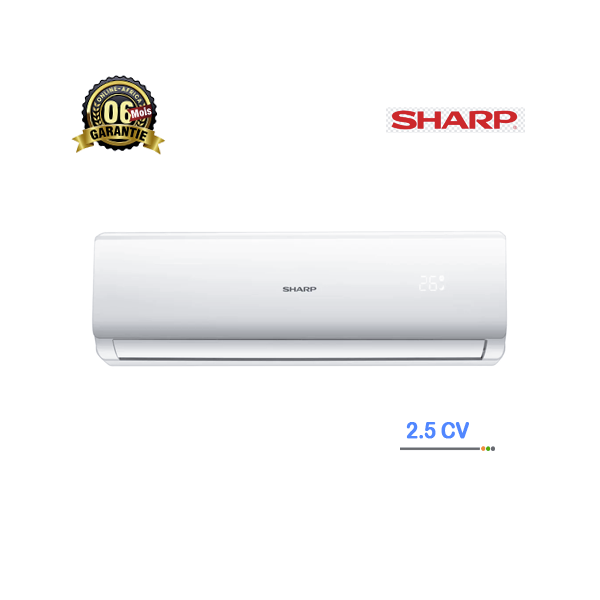 Climatiseur mural Sharp AC AH/AU-A18ZTEP vue de face.