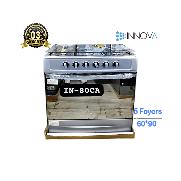 Cuisinière Innova IN 80CA 60x90 inox avec 5 foyers