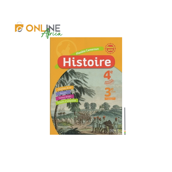 Couverture du manuel scolaire Histoire Planète Cameroun 4ème Hatier-ERA
