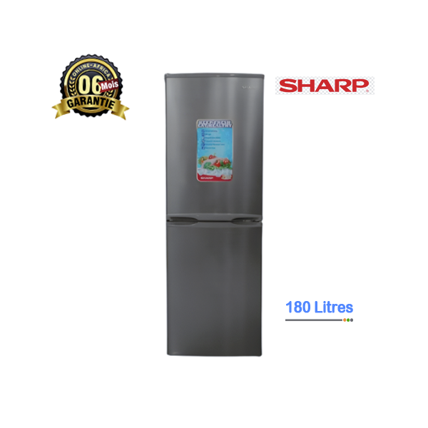 Réfrigérateur Sharp SJ-BH180-HS2 double porte inox avec congélateur bas