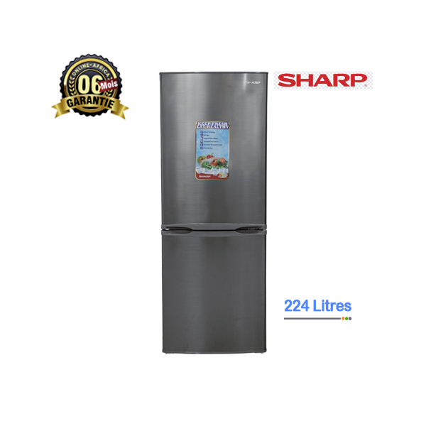Réfrigérateur Sharp SJ-BH270-HS2 double porte inox avec congélateur bas