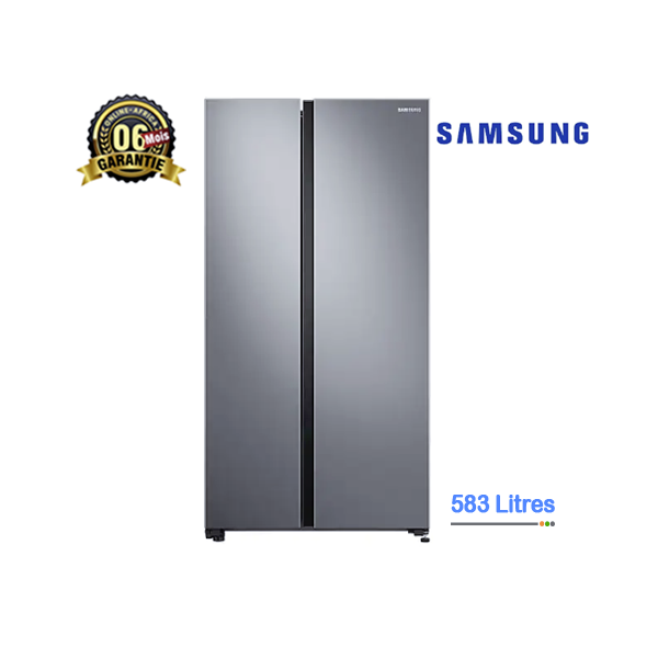 "Réfrigérateur américain Samsung RS57DG4000B4GH design noir élégant"