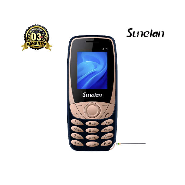 Téléphone Classique Sunelan S10 noir avec écran allumé