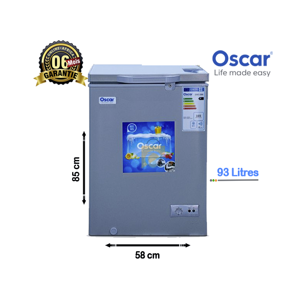 Congélateur Oscar OSC-200 coffre blanc 200L vue avant
