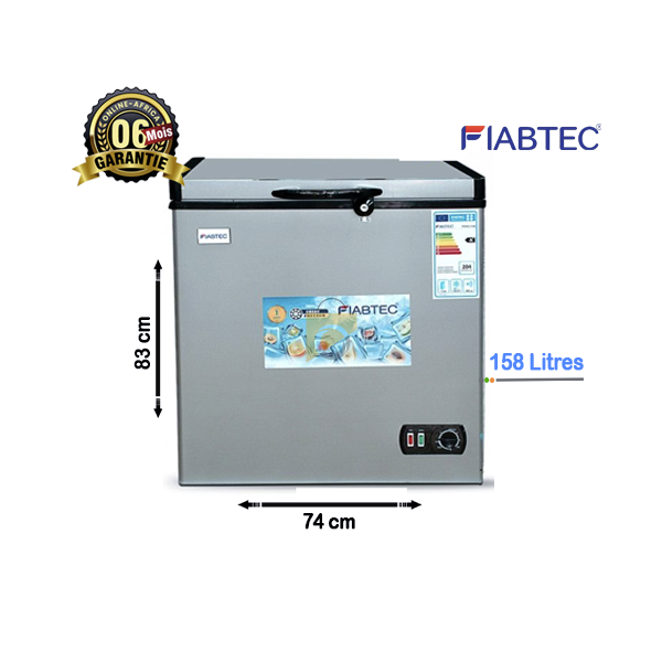 Coffre réfrigérateur FTCFQ-158L blanc avec couvercle fermé