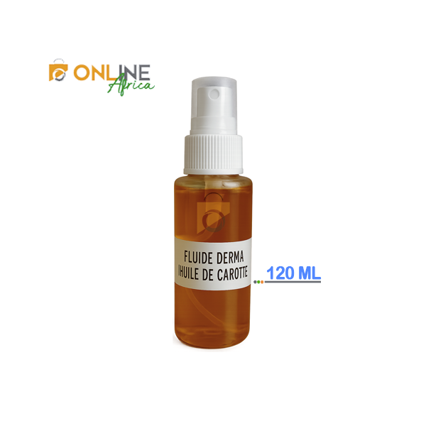 Flacon de macérat huileux de carotte 120ml posé sur une table en bois