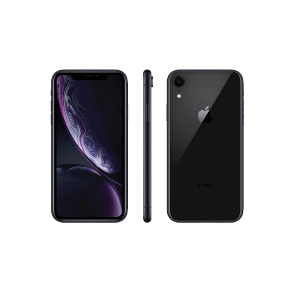 iPhone XR affichant un fond coloré sur écran Liquid Retina