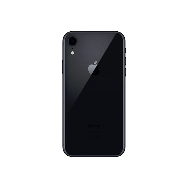 Vue arrière de l’iPhone XR montrant le capteur photo et le logo Apple