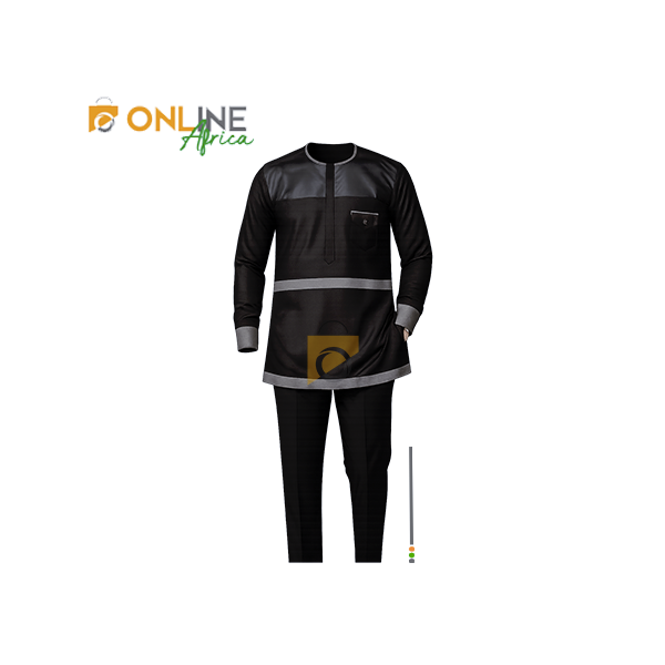 Ensemble tunique homme africain en coton, élégant et moderne
